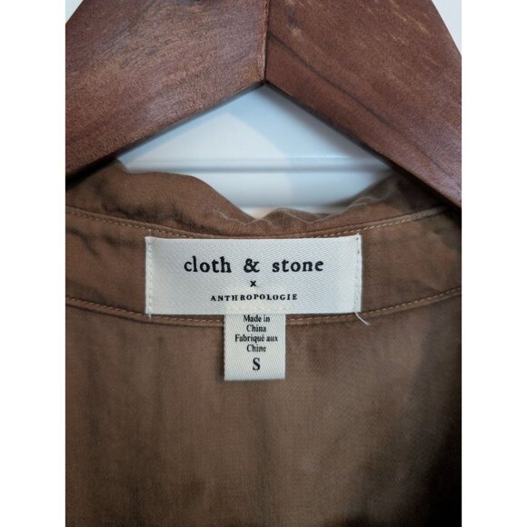 Anthropologie Cloth & Stone ombre shirt earthy natural - Picture 4 of 7
